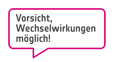 Kernbotschaft: Vorsicht, Wechselwirkungen