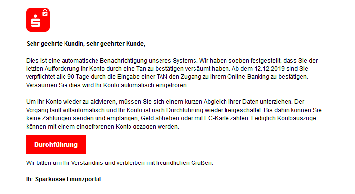 Phishing Sparkasse