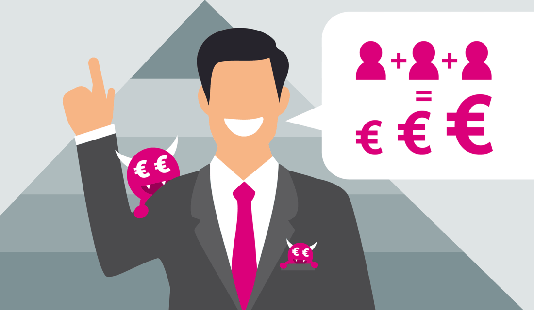 Schmuckbild: Abzockmasche Schneeballsystem