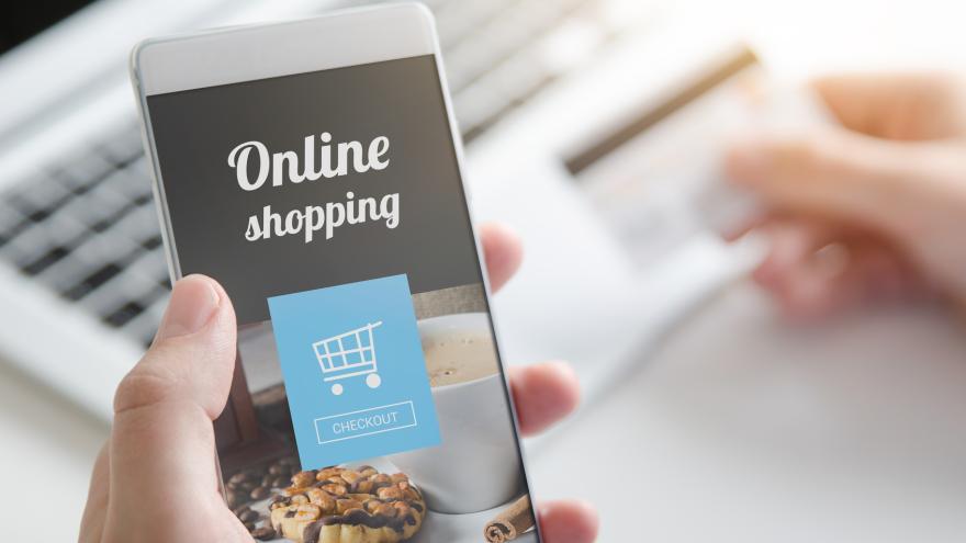 Online Shopping am Smartphone