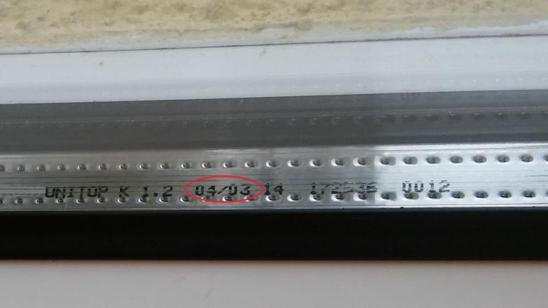 Fensterrahmen mit Nummer