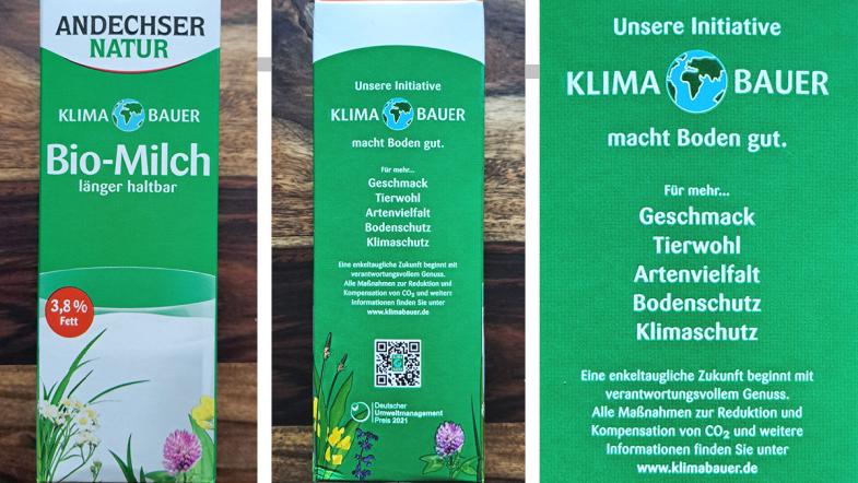 Galerie Marktcheck zu Klimawerbung: Biomilch