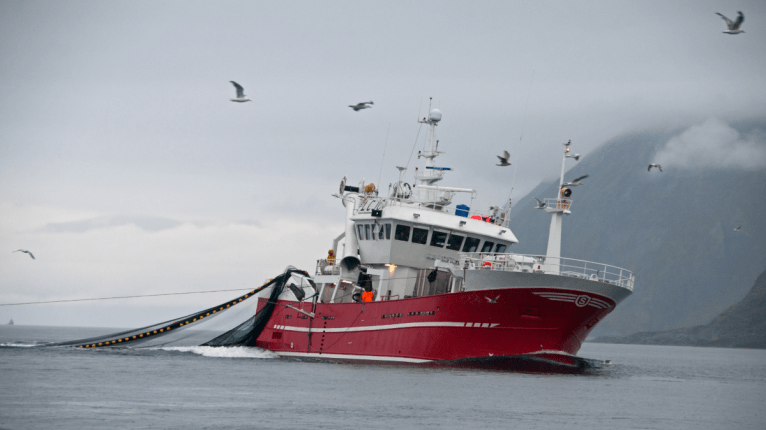 Fischkutter vor der norwegischen Küste